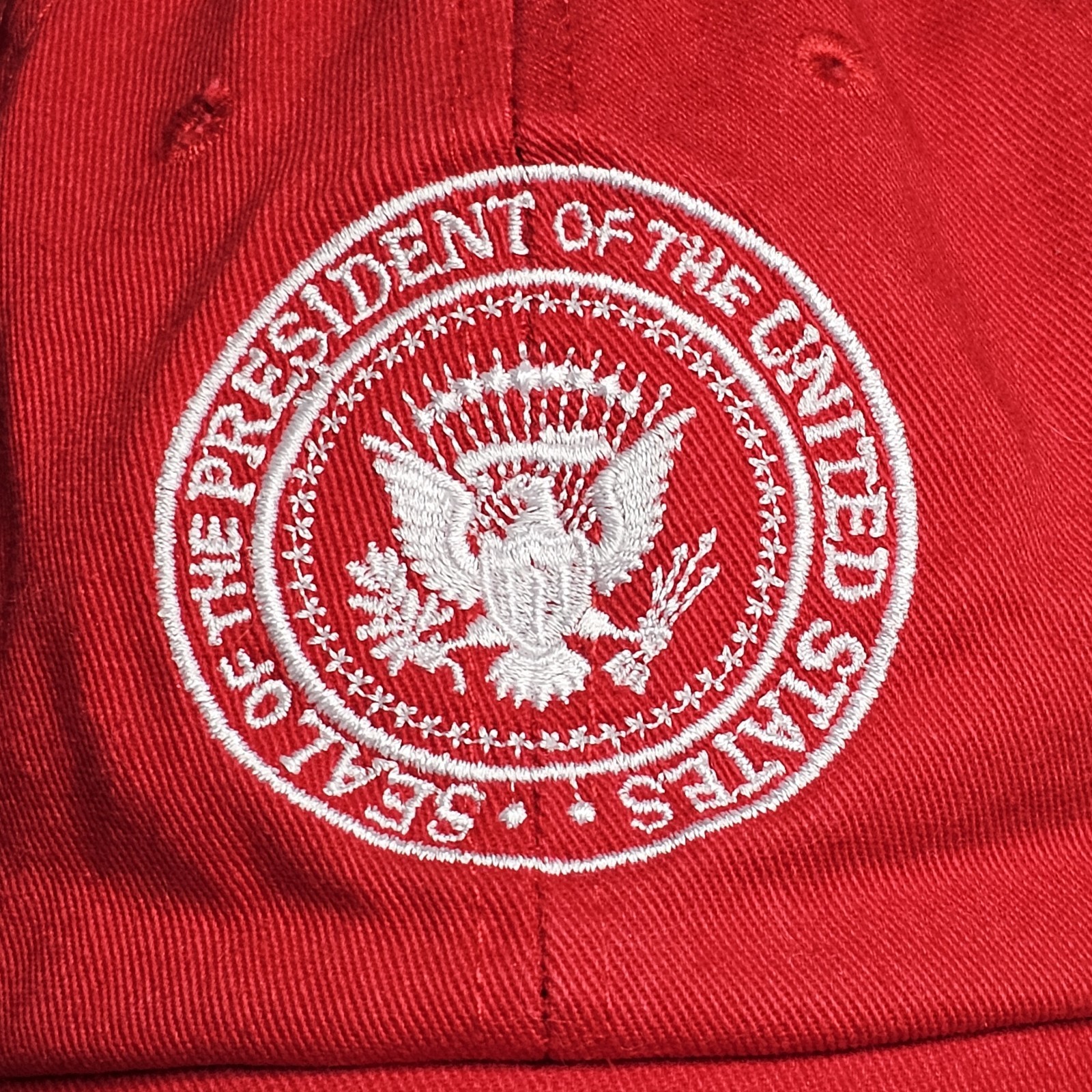 USA President Donald Trump Presidential Seal Red Adjustable Hat Cap