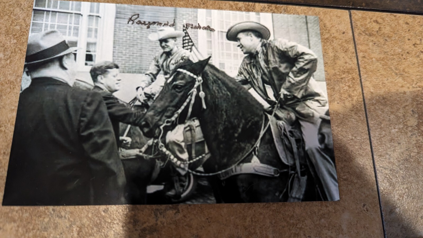 4×6 autographed photo Raymond ‘Sonny’ Fisher JFK