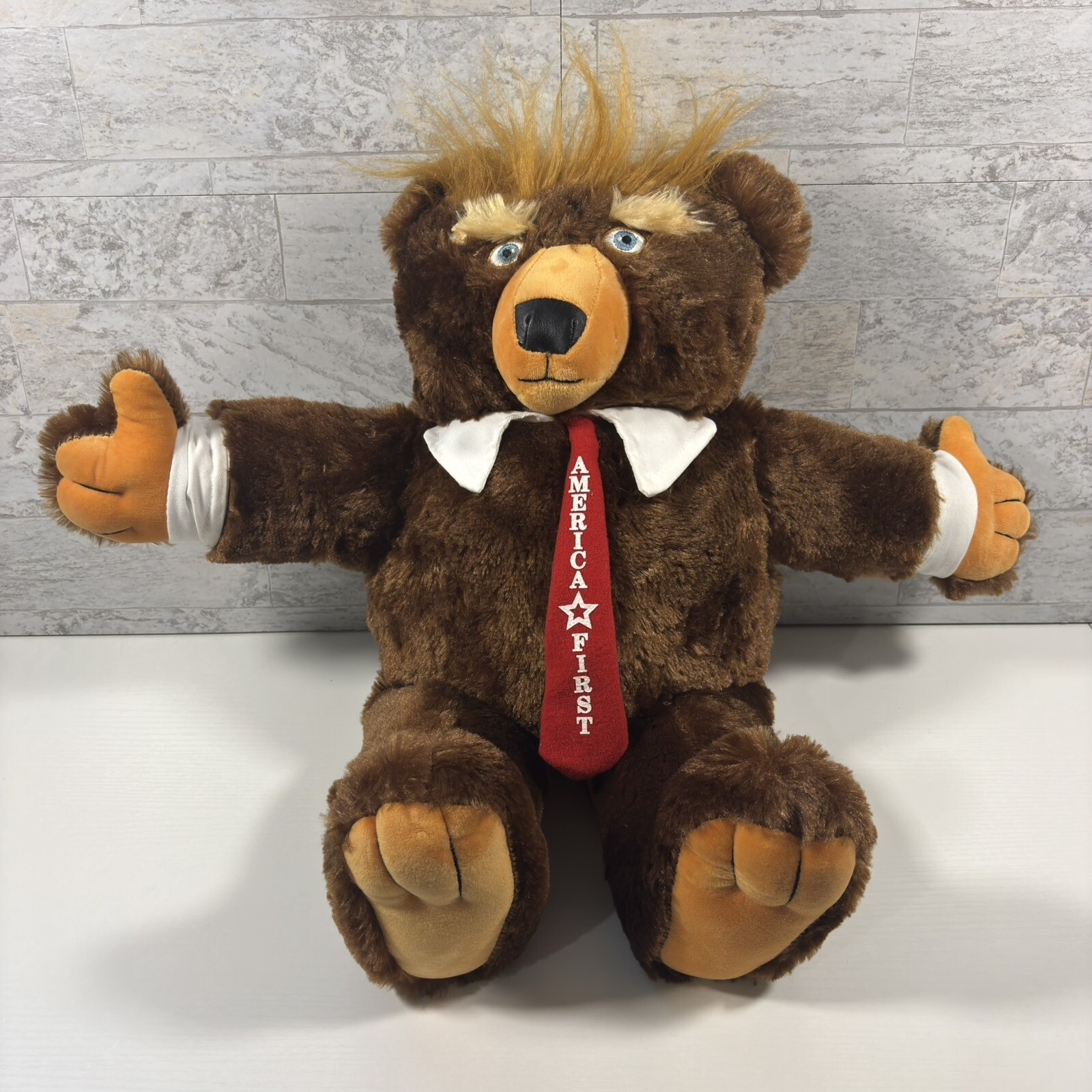 Trumpy Bear Deluxe 22” Zipper Pouch with Flag Donald Trump America First Plush
