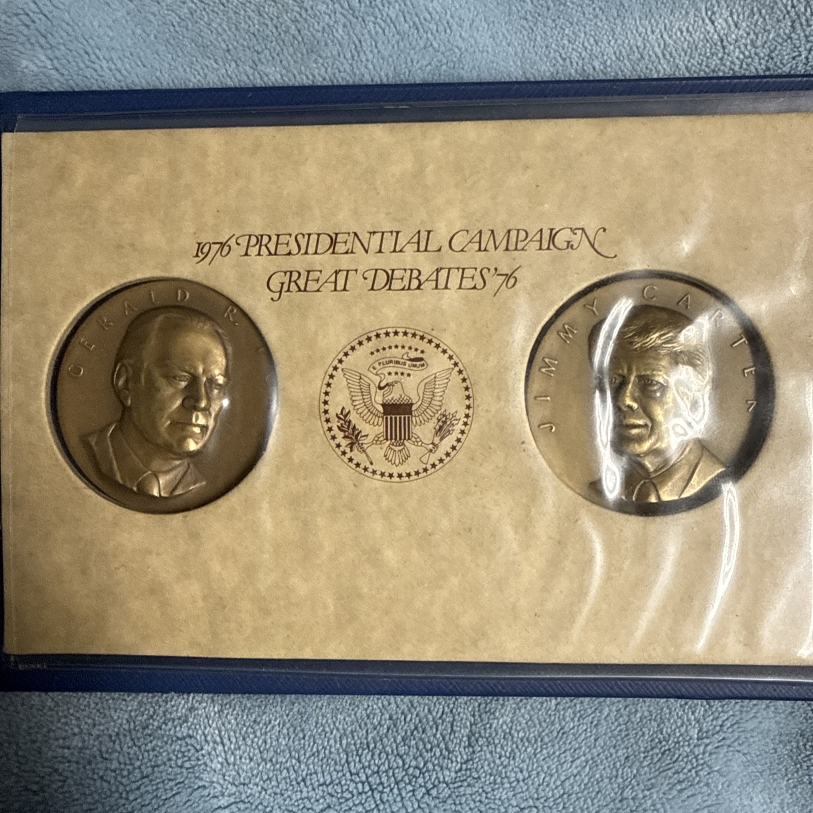 1976 Presidential Campaign Great Debates Ford And Carter Bronze Coins