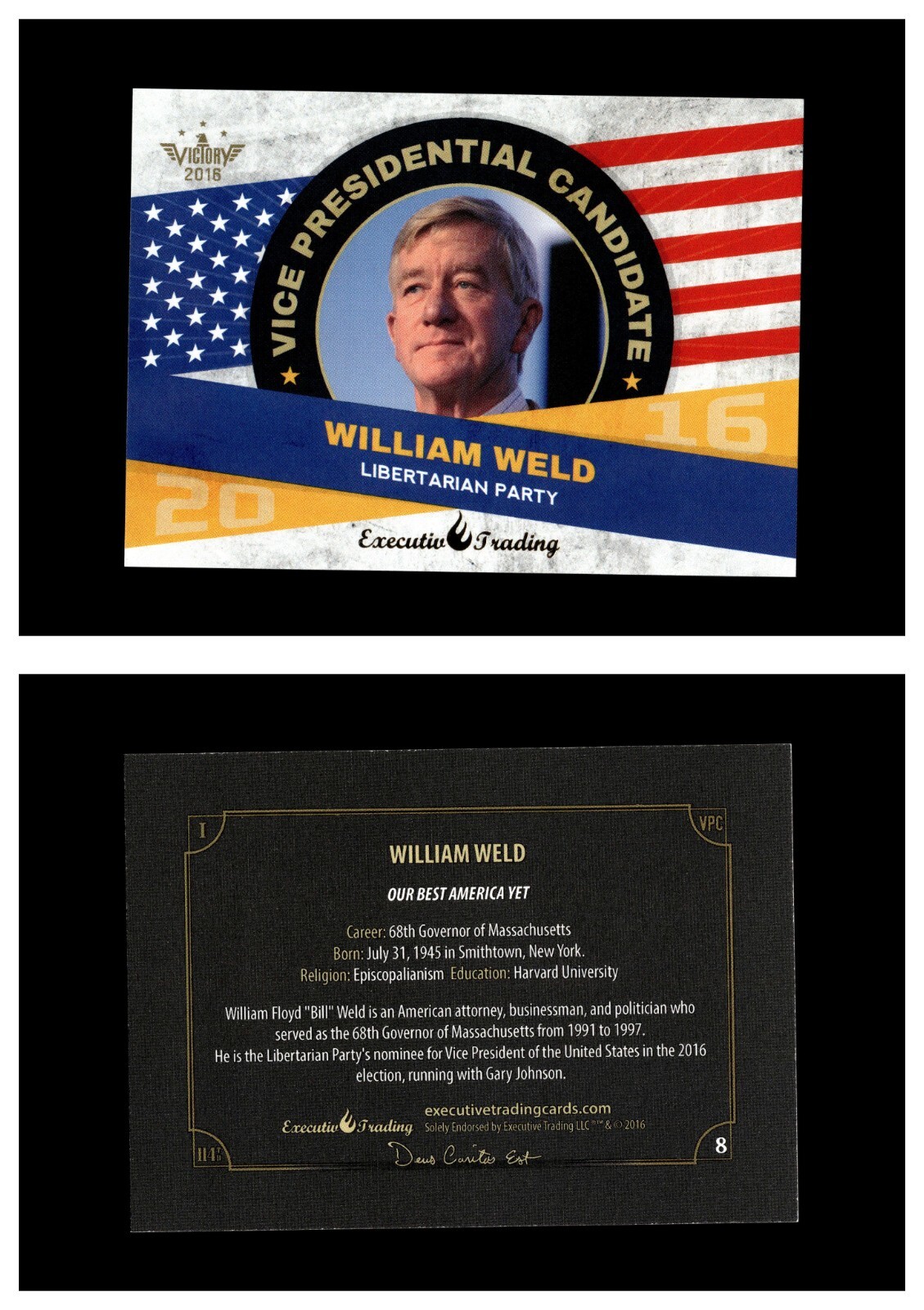 2016 Victory Political Executive Trading Cards Donald Trump Hilary Clinton /200
