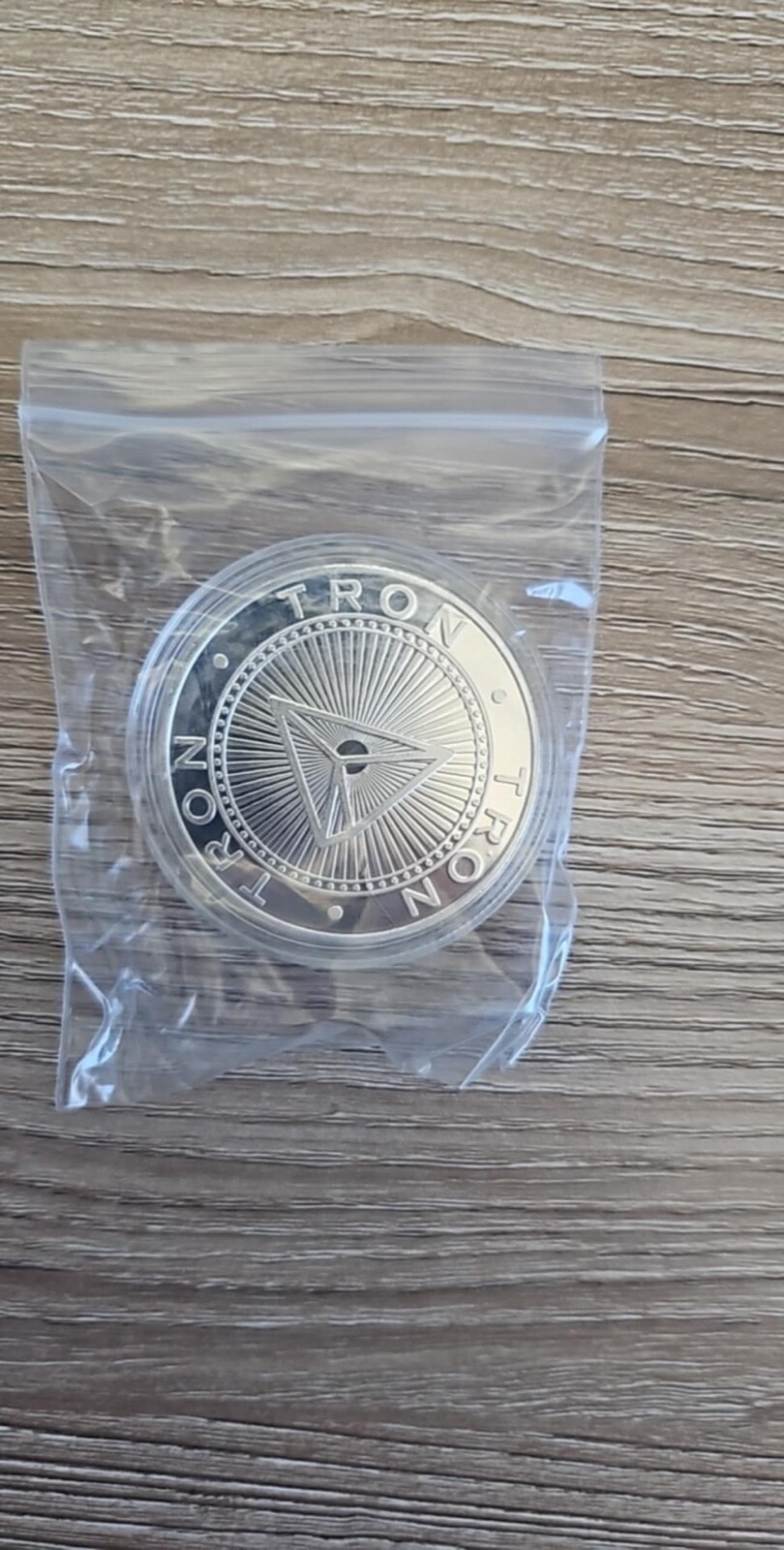 10x Coins Tron TRX Iron Plated Collectible Crypto Coin in plastic case
