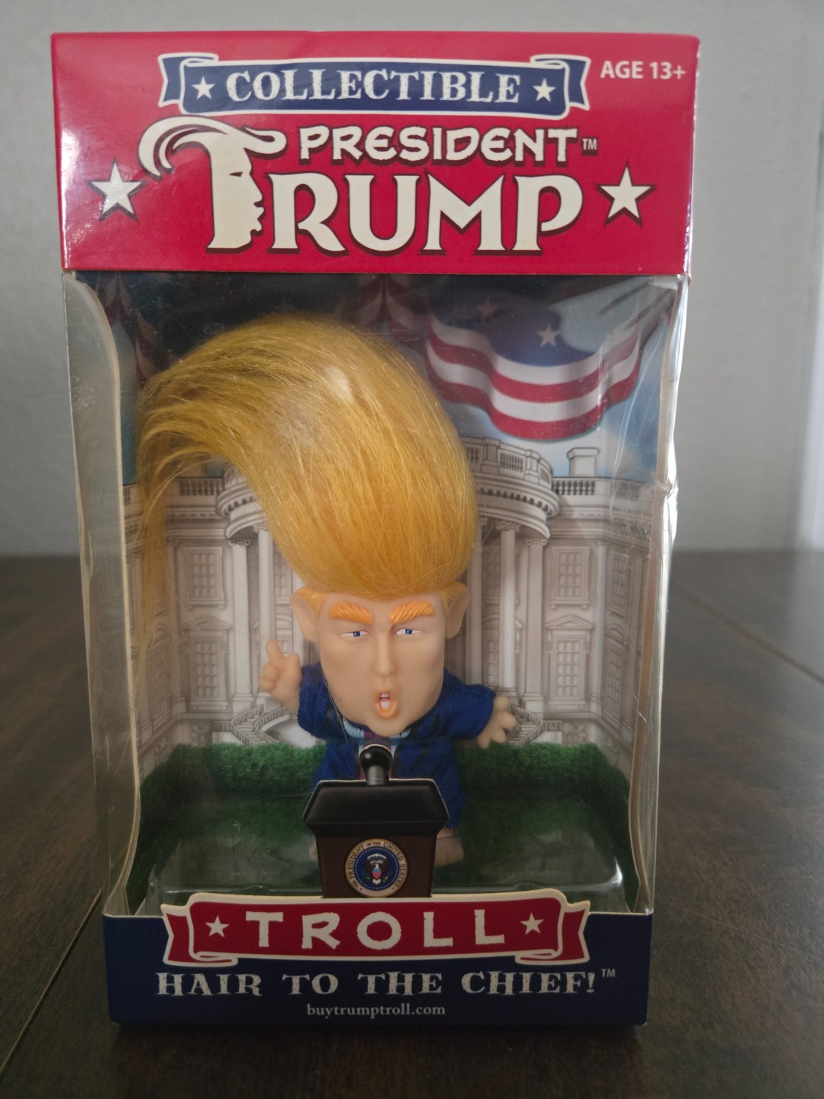 DONALD TRUMP President Collectible Troll Doll Hair To The Chief 2017 NIB