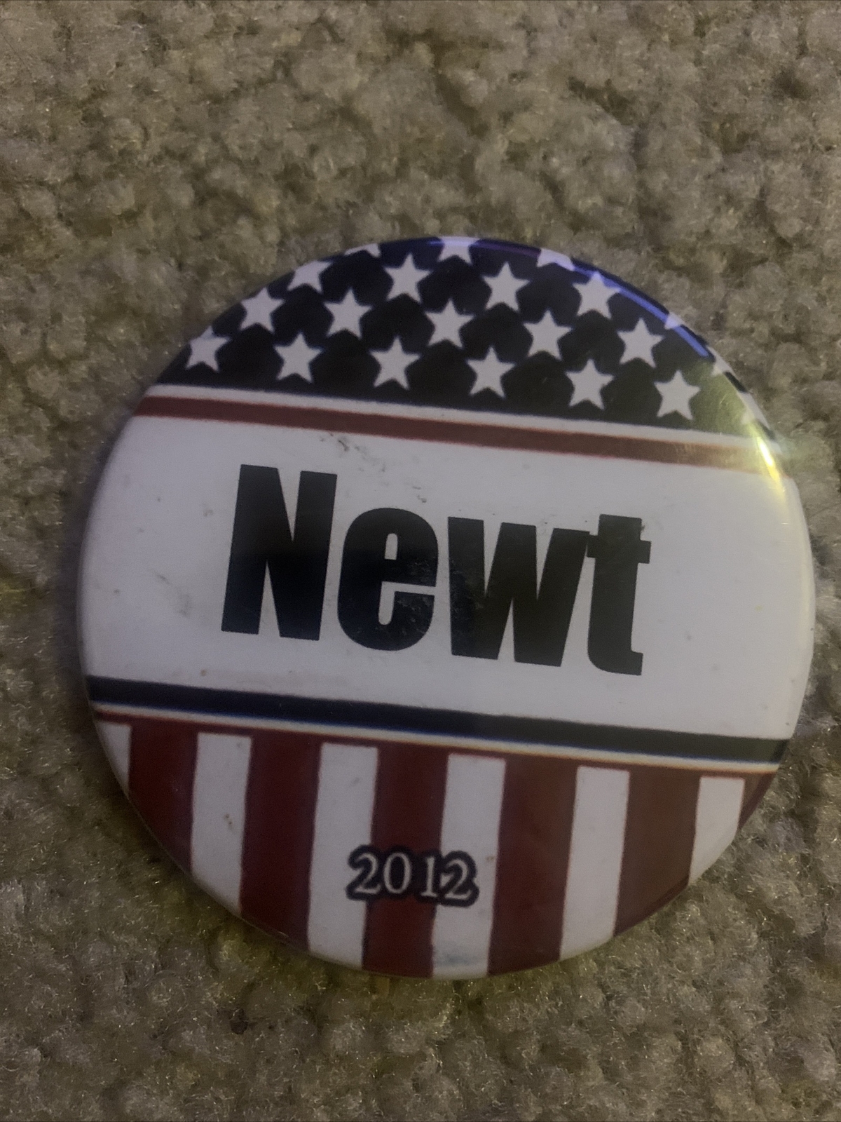 Newt Gingrich (R) Presidential 2012 political button