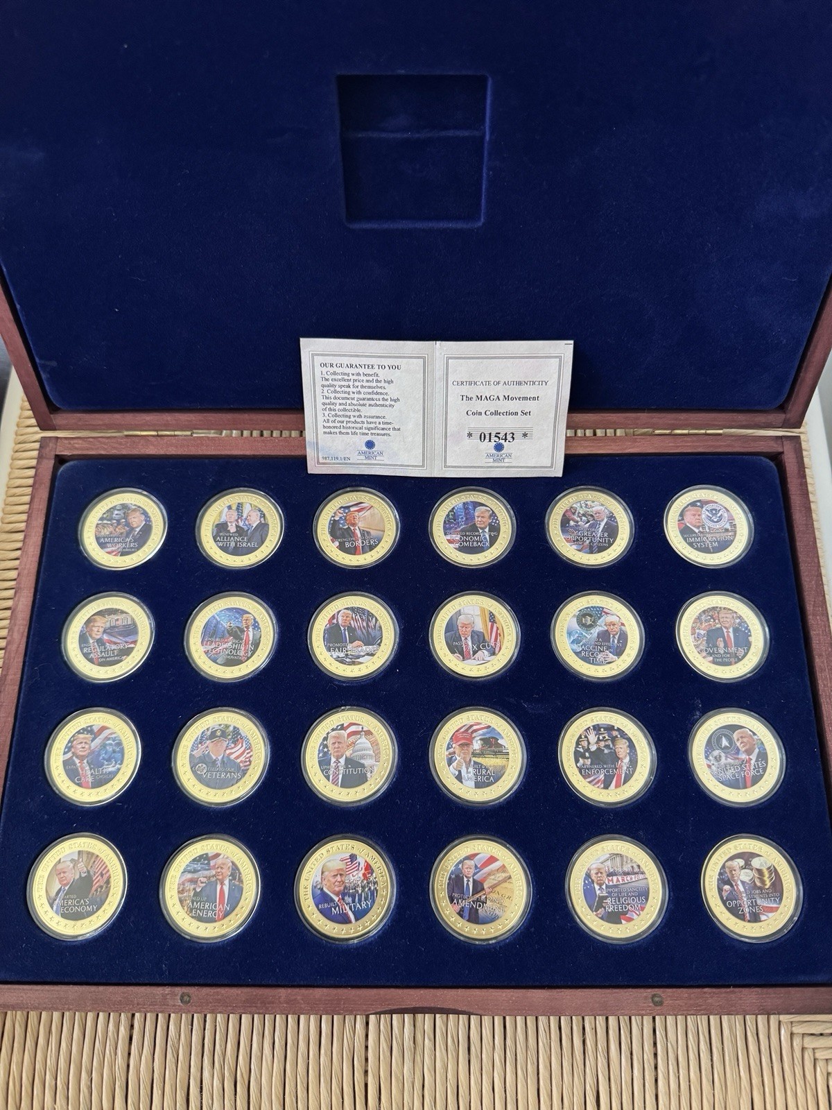 American Mint 2021 The MAGA Donald Trump 24-Piece Coin Collection Set