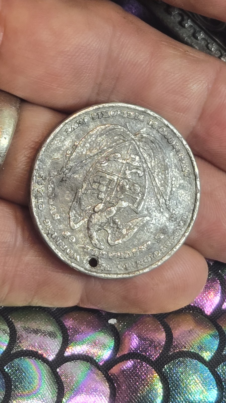 Henry Clay 1844 Campaign Token White Metal Very Rare Design Whig Presidential