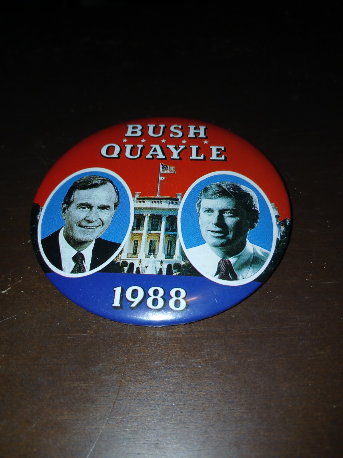 George Bush Quayle Campaign Pin Button Presidential Election 1988 RNC Republican
