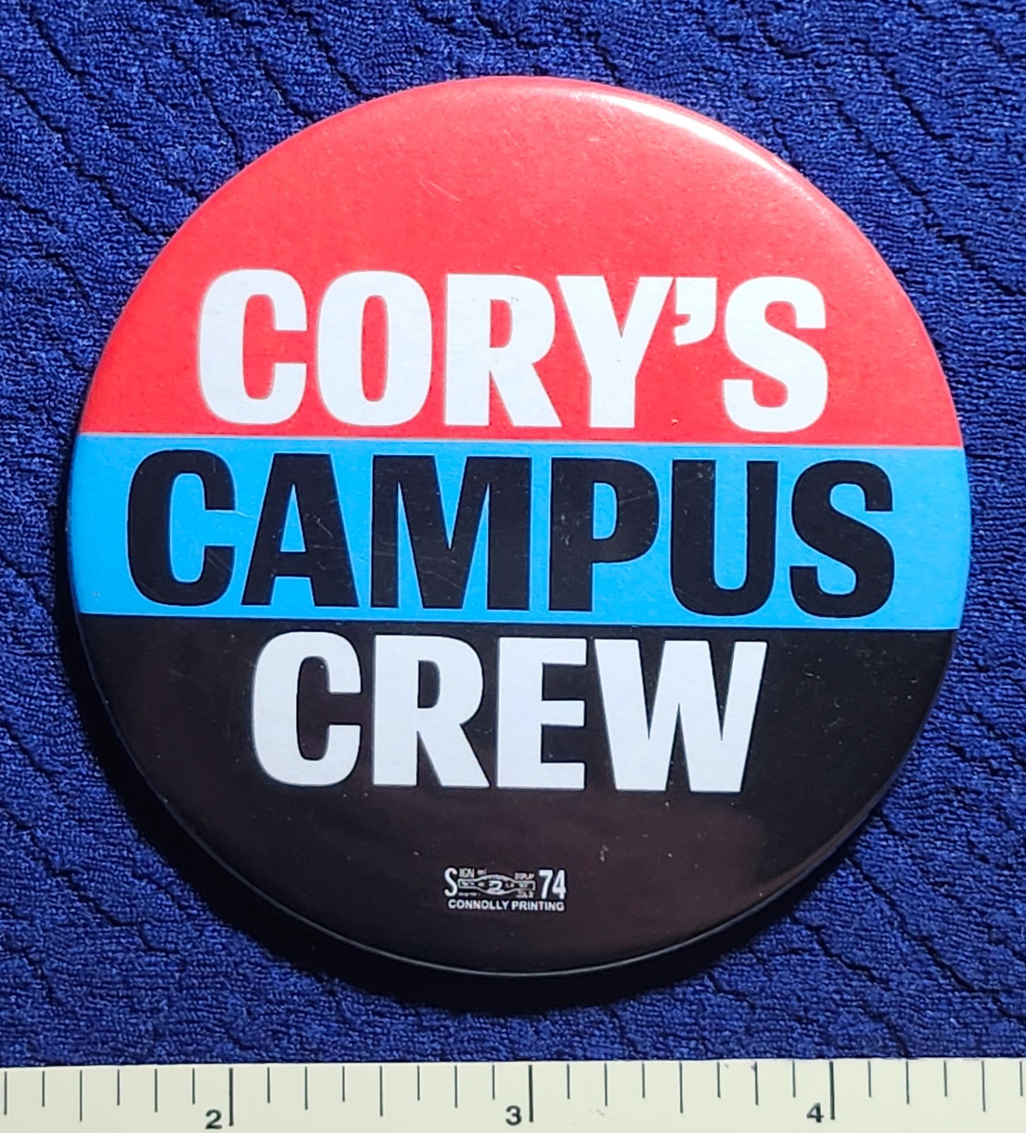 CORY BOOKER NEW JERSEY BLACK SENATE HAMPSHIRE PRI CAMPUS POLITICAL PIN BUTTON