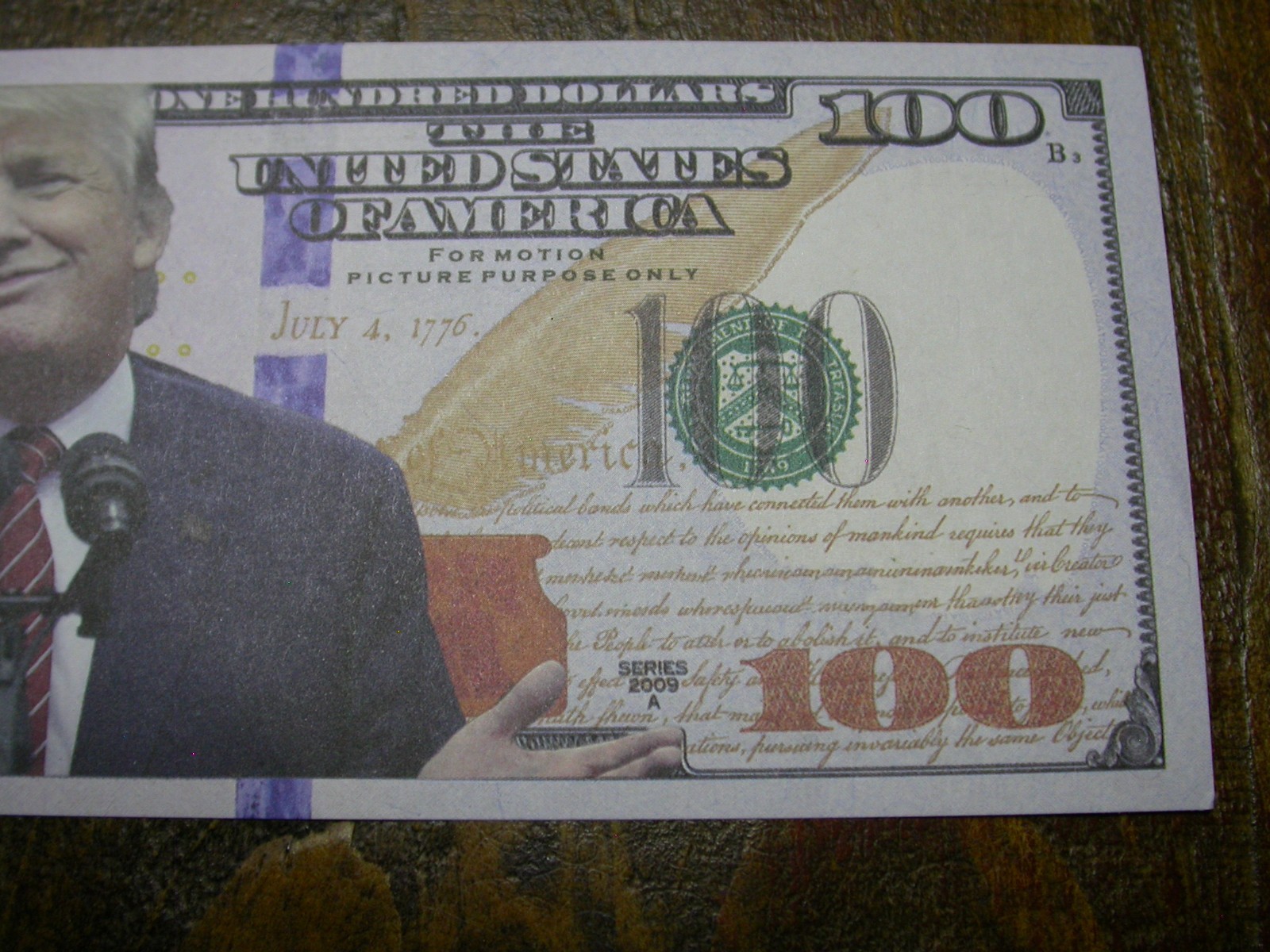 Donald Trump Presidential Hundred Dollar $100 Bill US Novelty Note – SEE PICS!!!