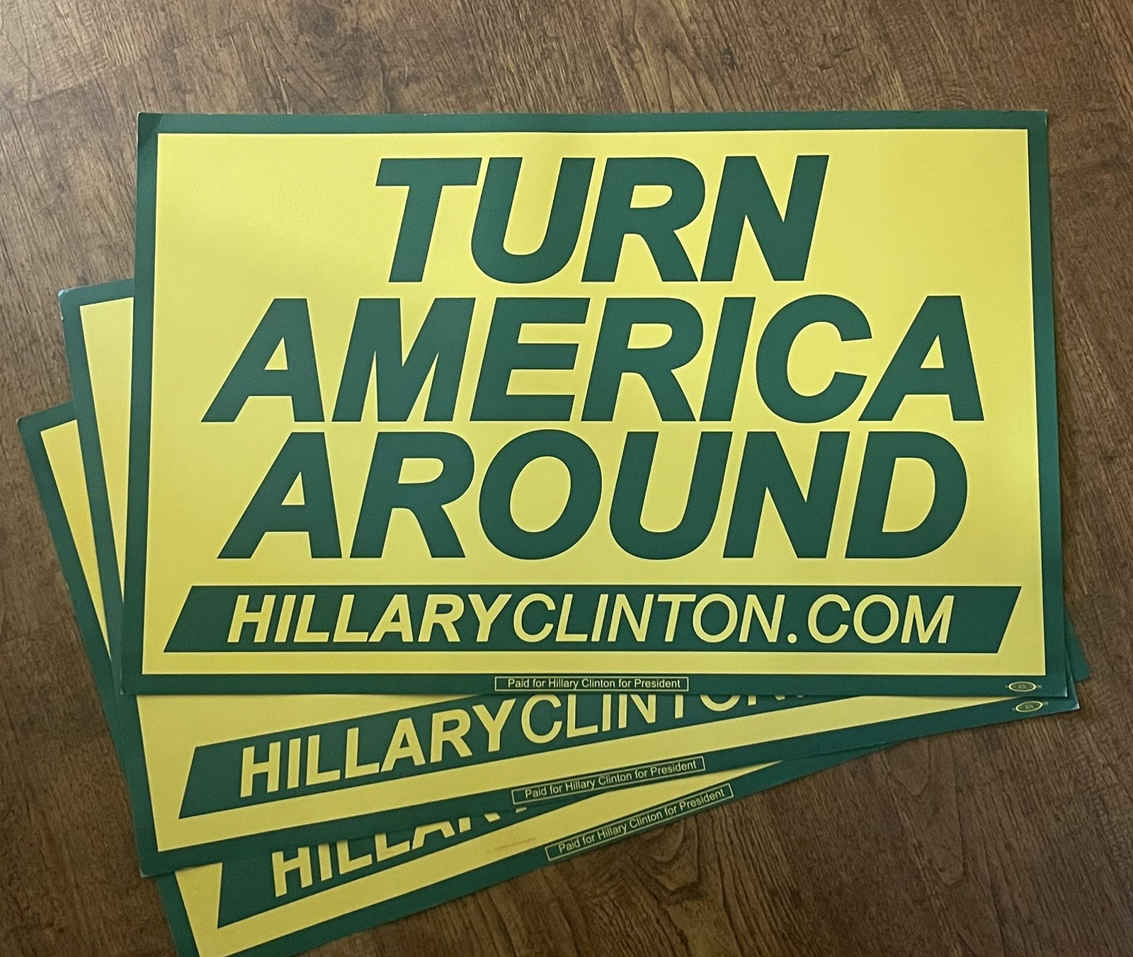 Lot of 14 Hillary Clinton Official Presidential Campaign Signs 2016 Sign