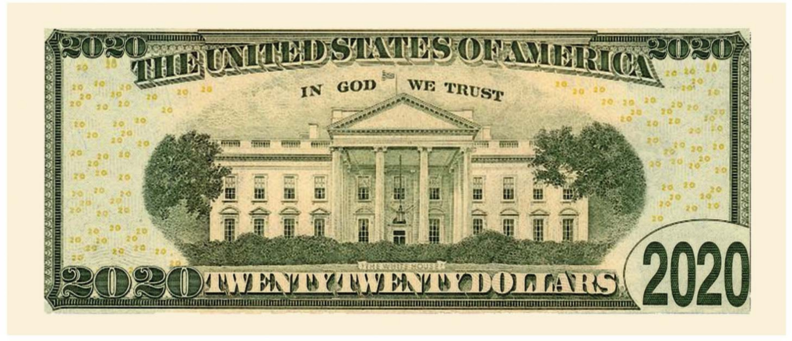 Donald Trump 2020 Dollar Bill Presidential MAGA Novelty Funny Money with Holder