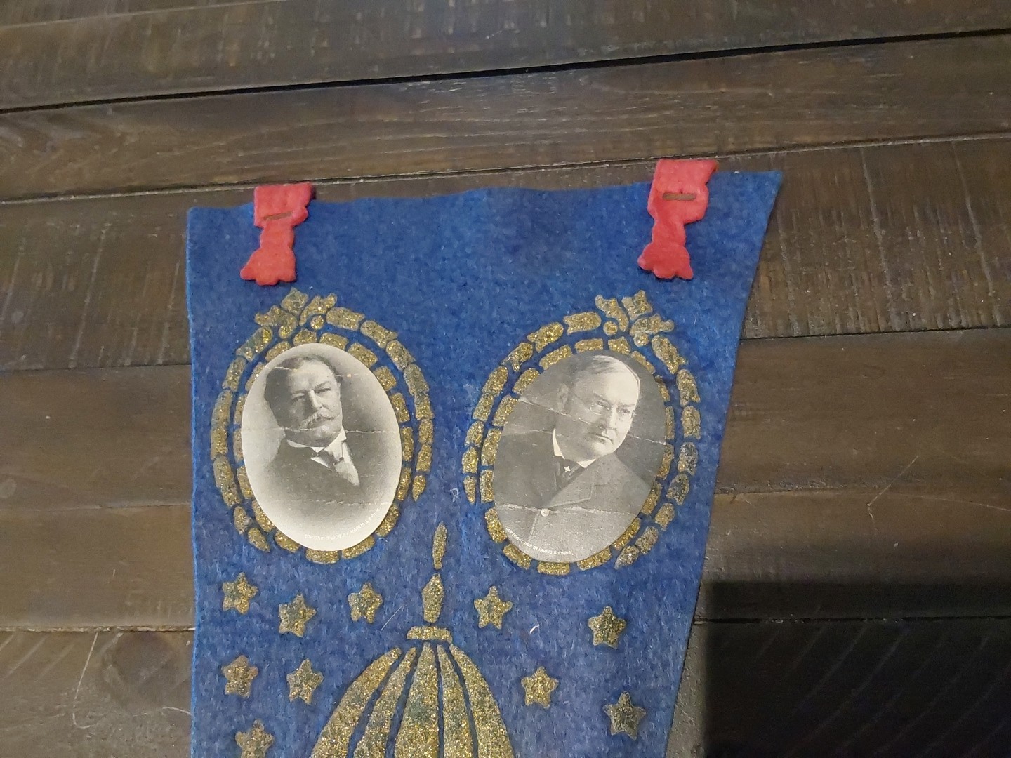 1909 William Howard Taft & James Sherman Inauguration Jugate Felt Pennant