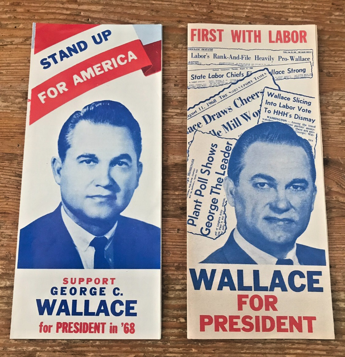 George Wallace For President Pamphlet Lot of 2 Presidential Campaign Flyer
