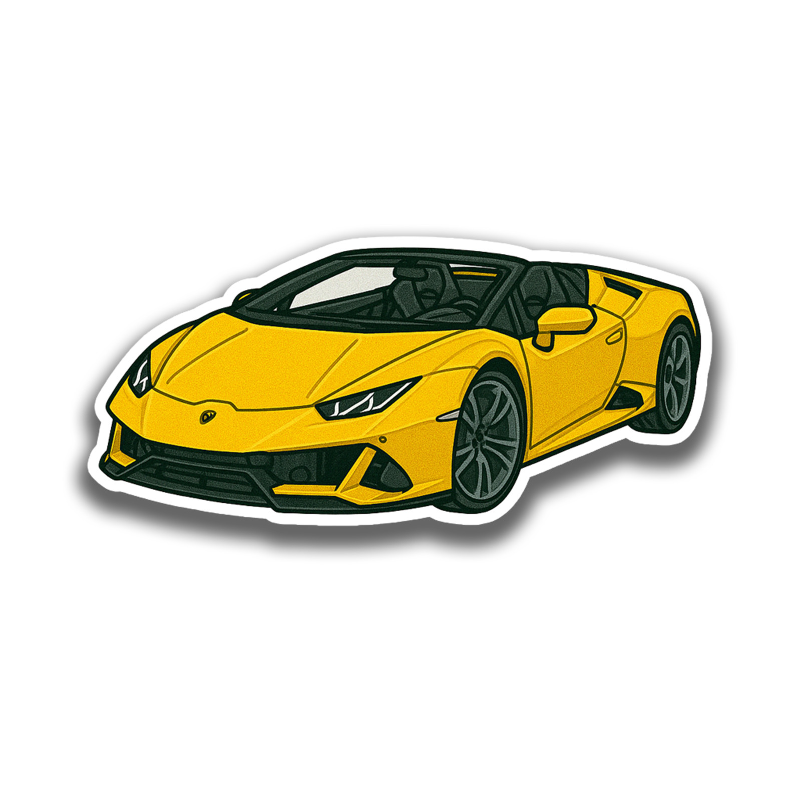 Sports Car Sticker 4 inch Lambo Vinyl Decal Waterproof Vehicle High Resolution