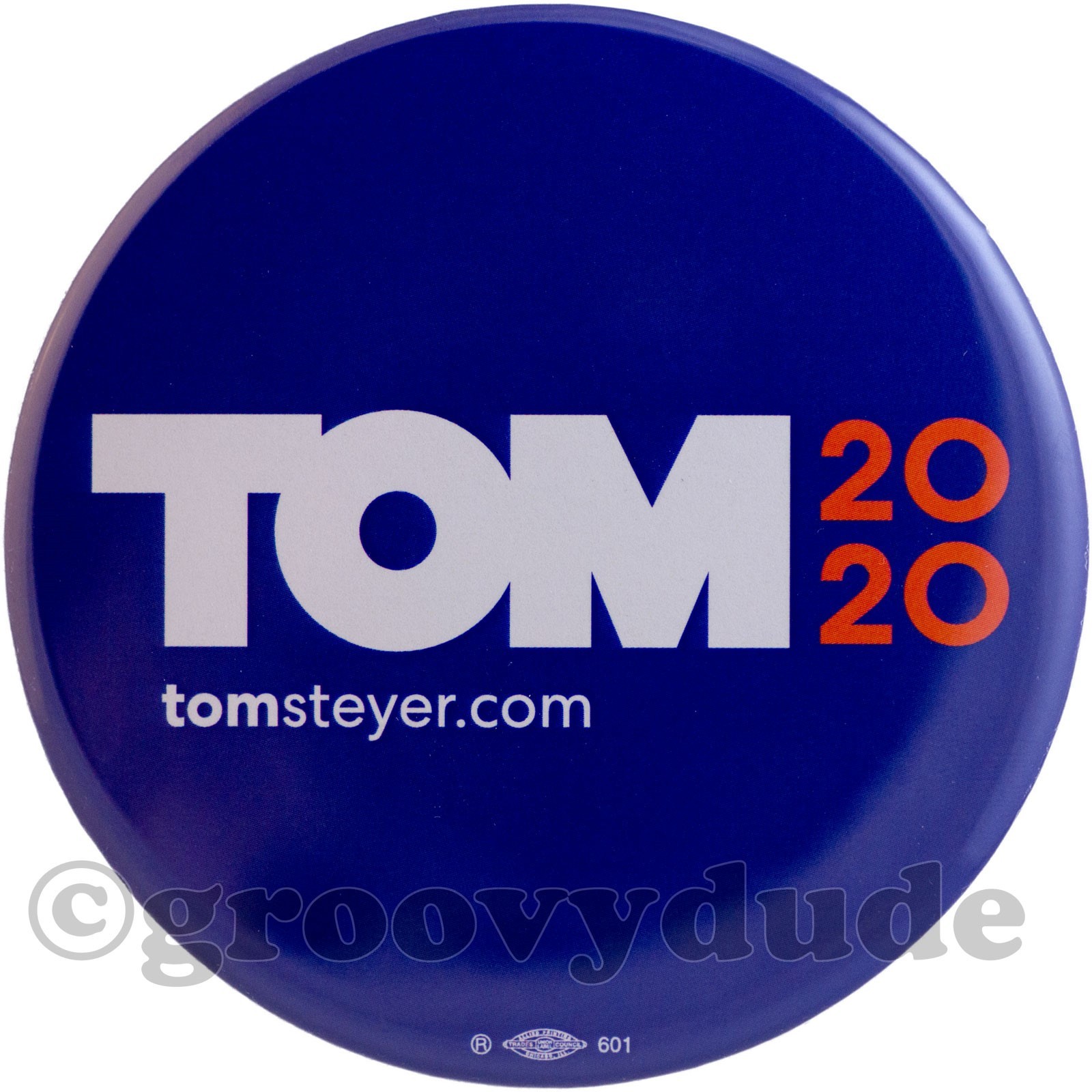 Tom Steyer 2020 for President 3″ Cello Campaign Logo Pinback Button