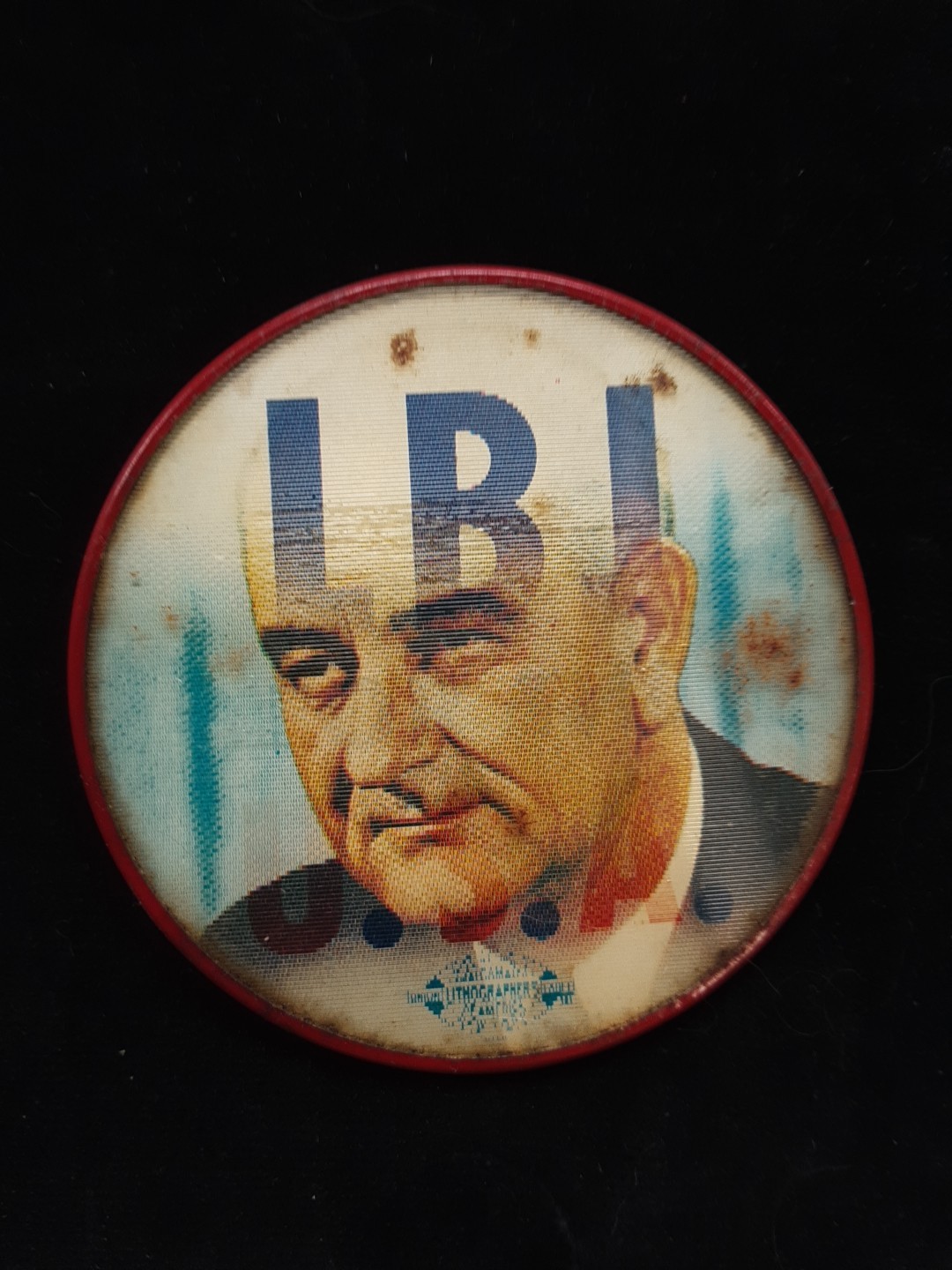 Vtg Rare HTF LBJ FOR THE U.S.A. Lenticular Cool Collectible Flasher Pinback 3”