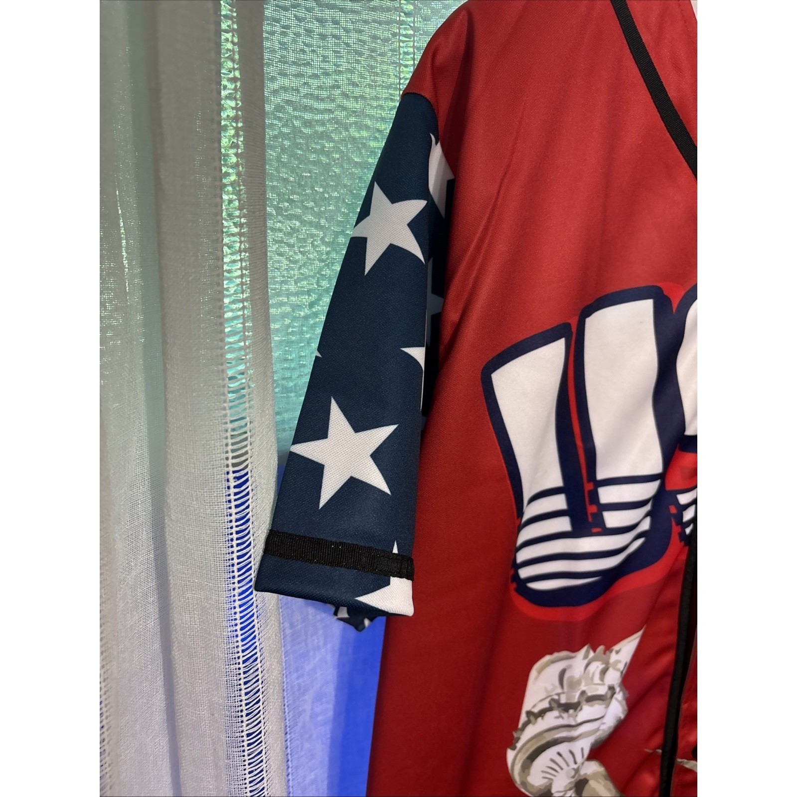 Greater Half Donald Trump #45 USA Statue Of Liberty Baseball Jersey Men’s Sz 2xl