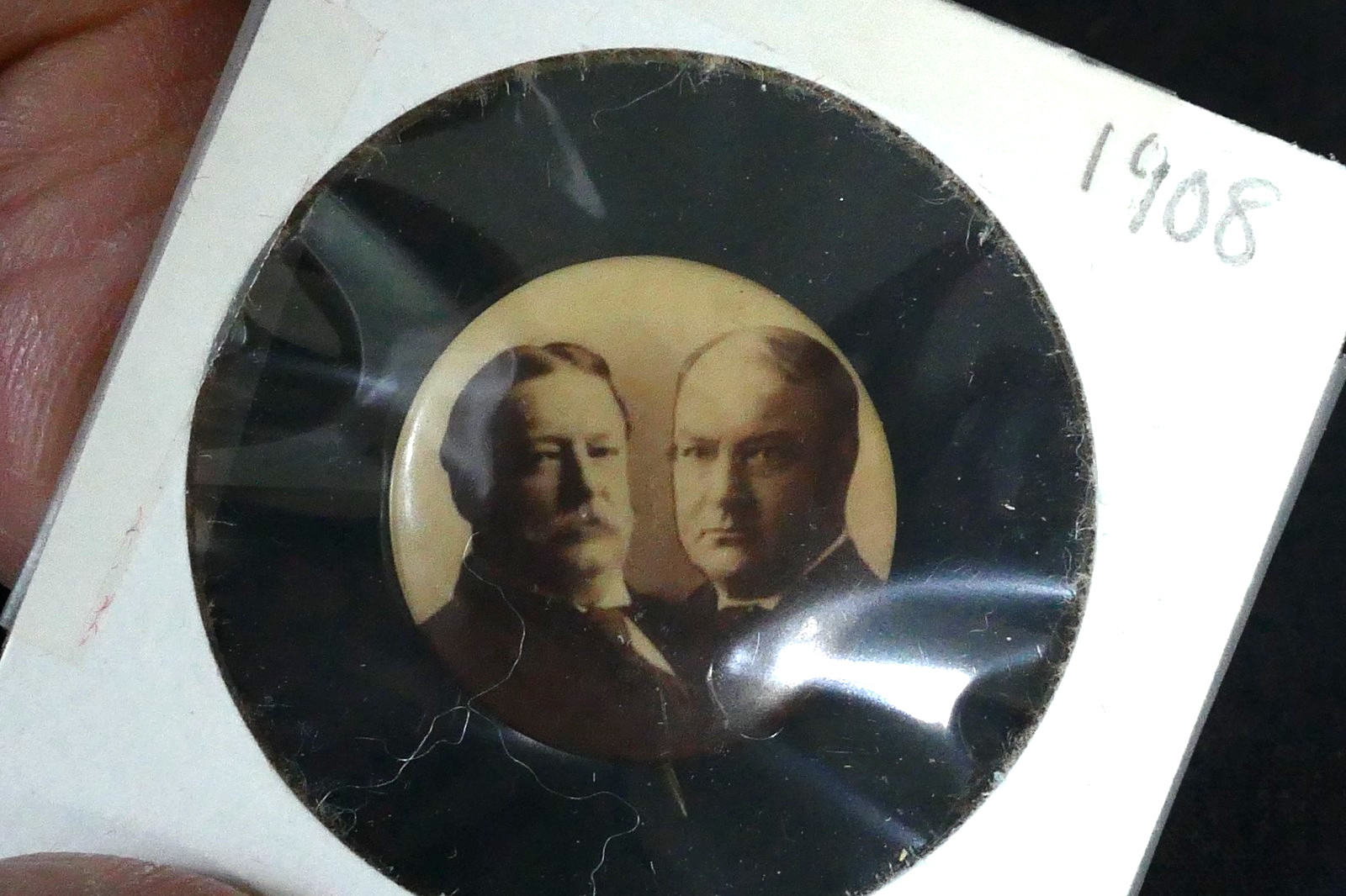 1908 William Howard Taft James Sherman Jugate Presidential Campaign Button 7/8″