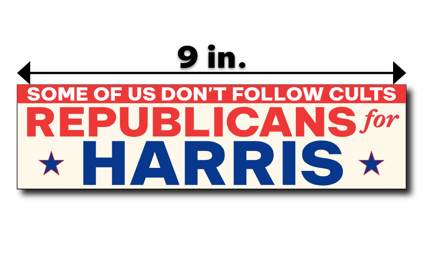 Republicans For Kamal Harris Bumper Sticker President 2024 Political Democrat