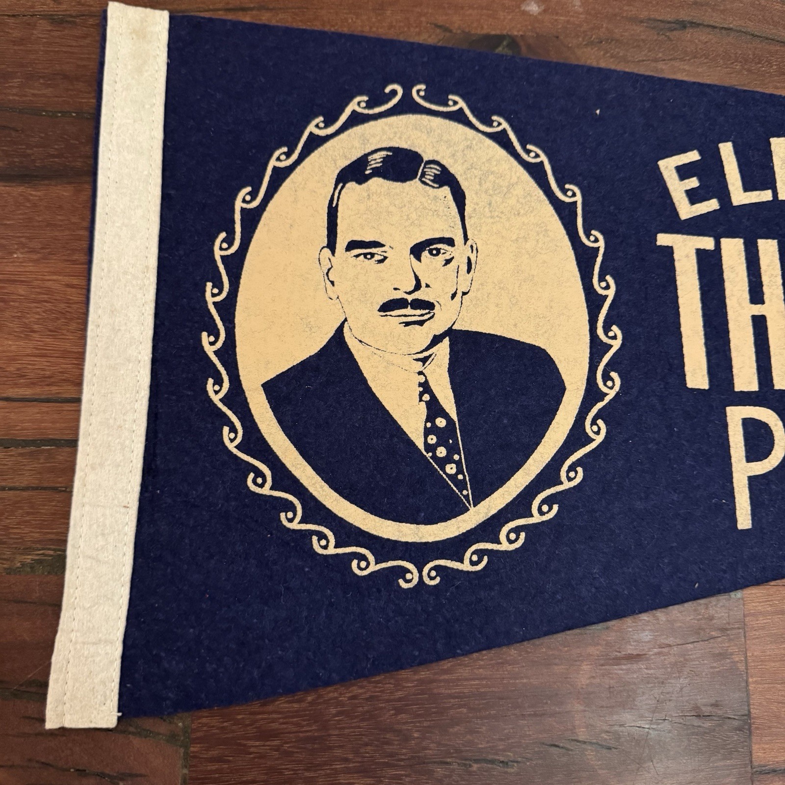 Rare Elect Thomas Dewey Historic Presidential Campaign 1944/1948 Felt Pennant