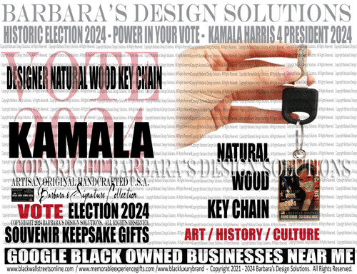 Vote Kamala Harris Key Chain Souvenir Natural Wood Art