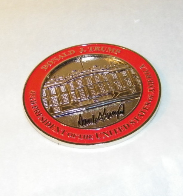 U.S. 45th President Donald J Trump Challenge Coin White House Presidential Seal