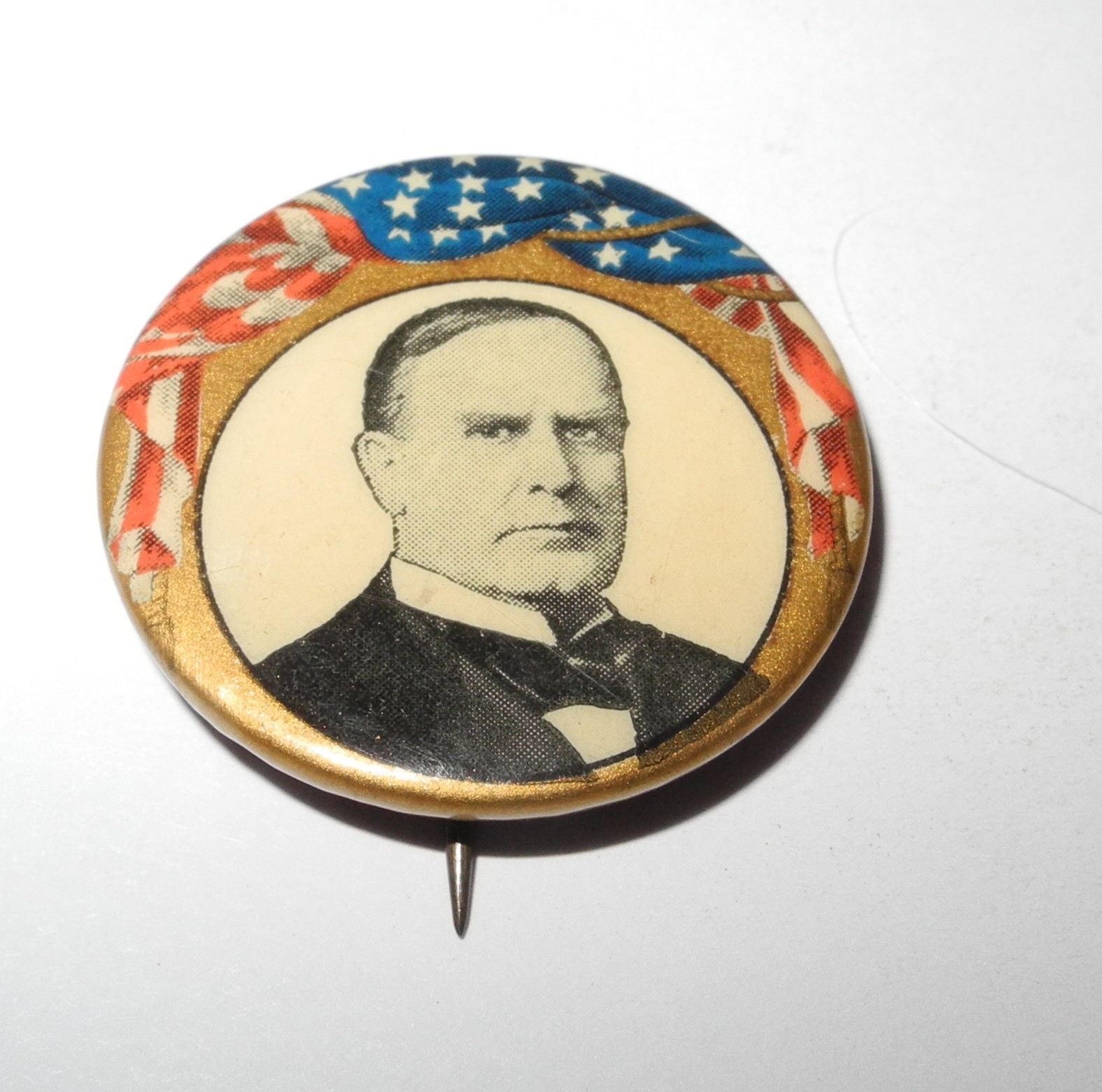 1900 WILLIAM MCKINLEY Political Campaign President Election Button 1.25″ Pin