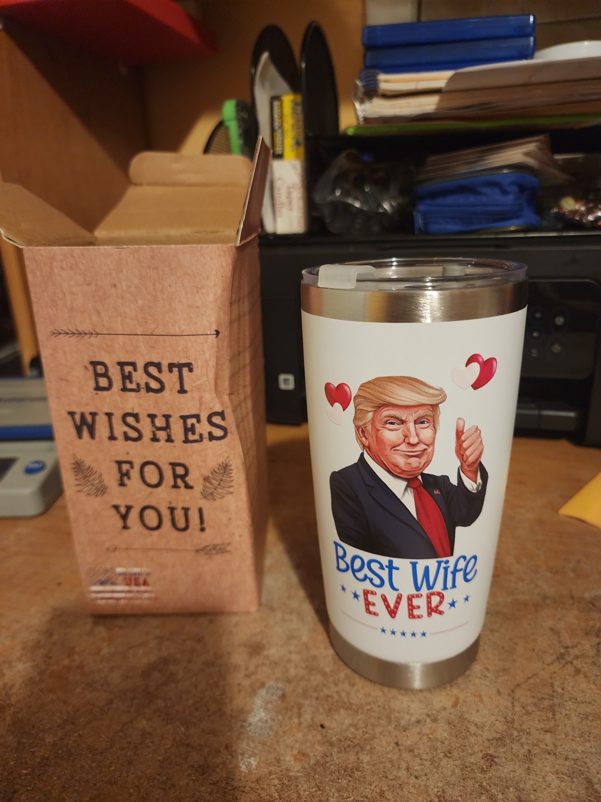 Trump BEST WIFE EVER Wife Tumbler 20 Oz Stainless Steel