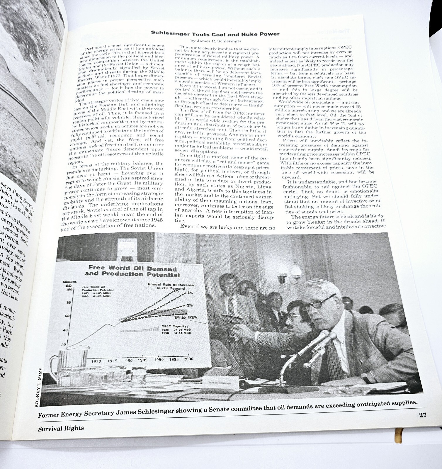 Vintage 1980 SURVIVAL RIGHTS Journal #7 Ted Kennedy OPEC Acid Rain Ralph Nader