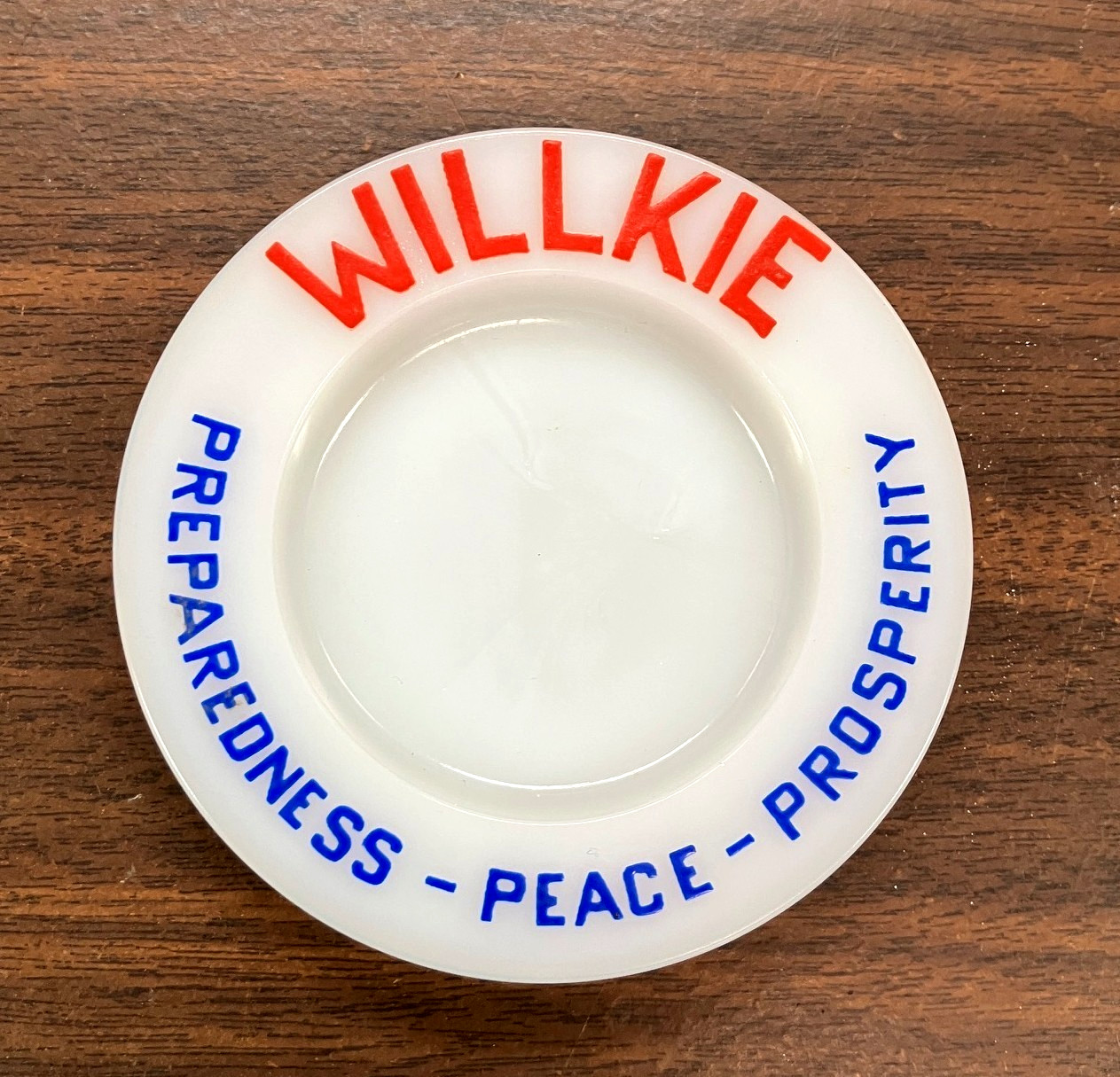1940 Wendell Willkie Campaign Ashtray