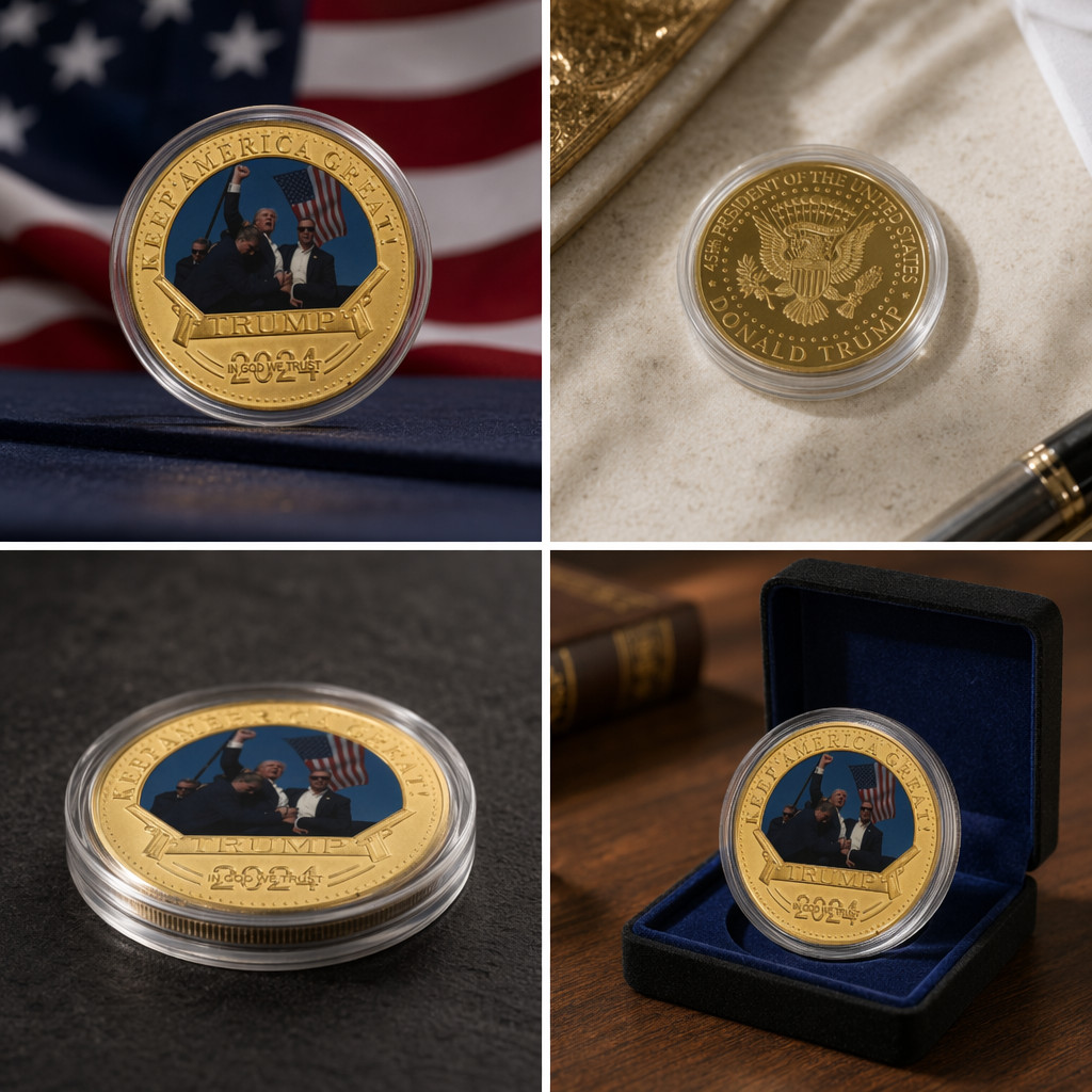 20PCS 2024 President Trump Commemorative Coin Take America Back Metal Coin