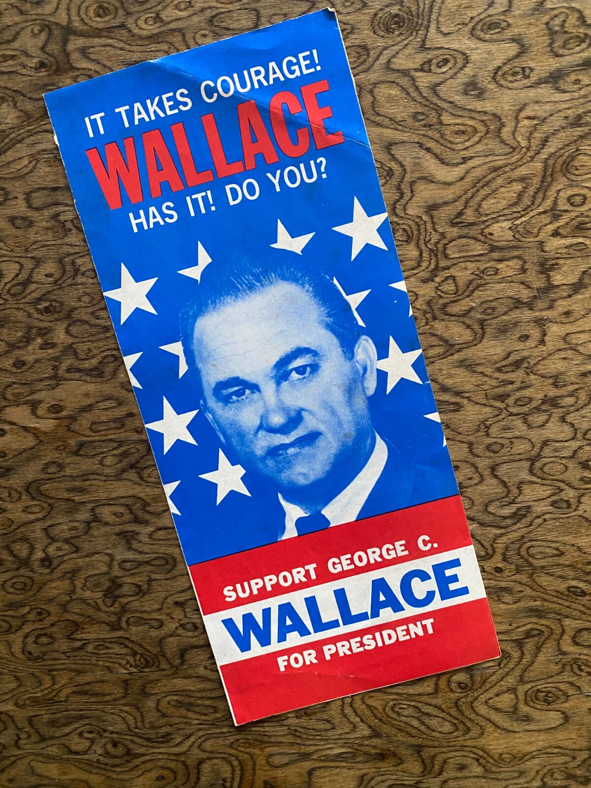 1968 George Wallace for President Campaign Brochure 6 Panels