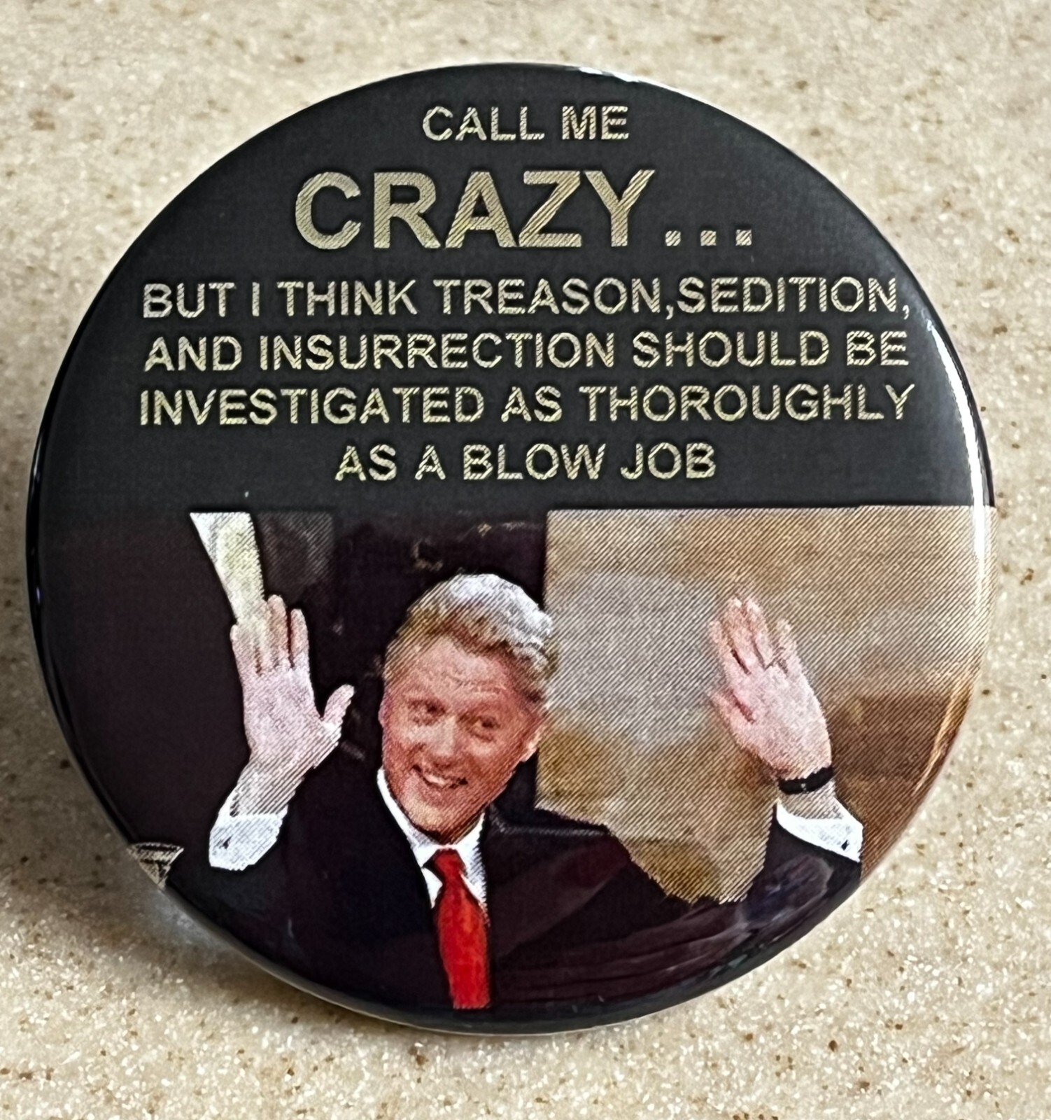 Bill Clinton Funny Magnet, 2 1/4 inch