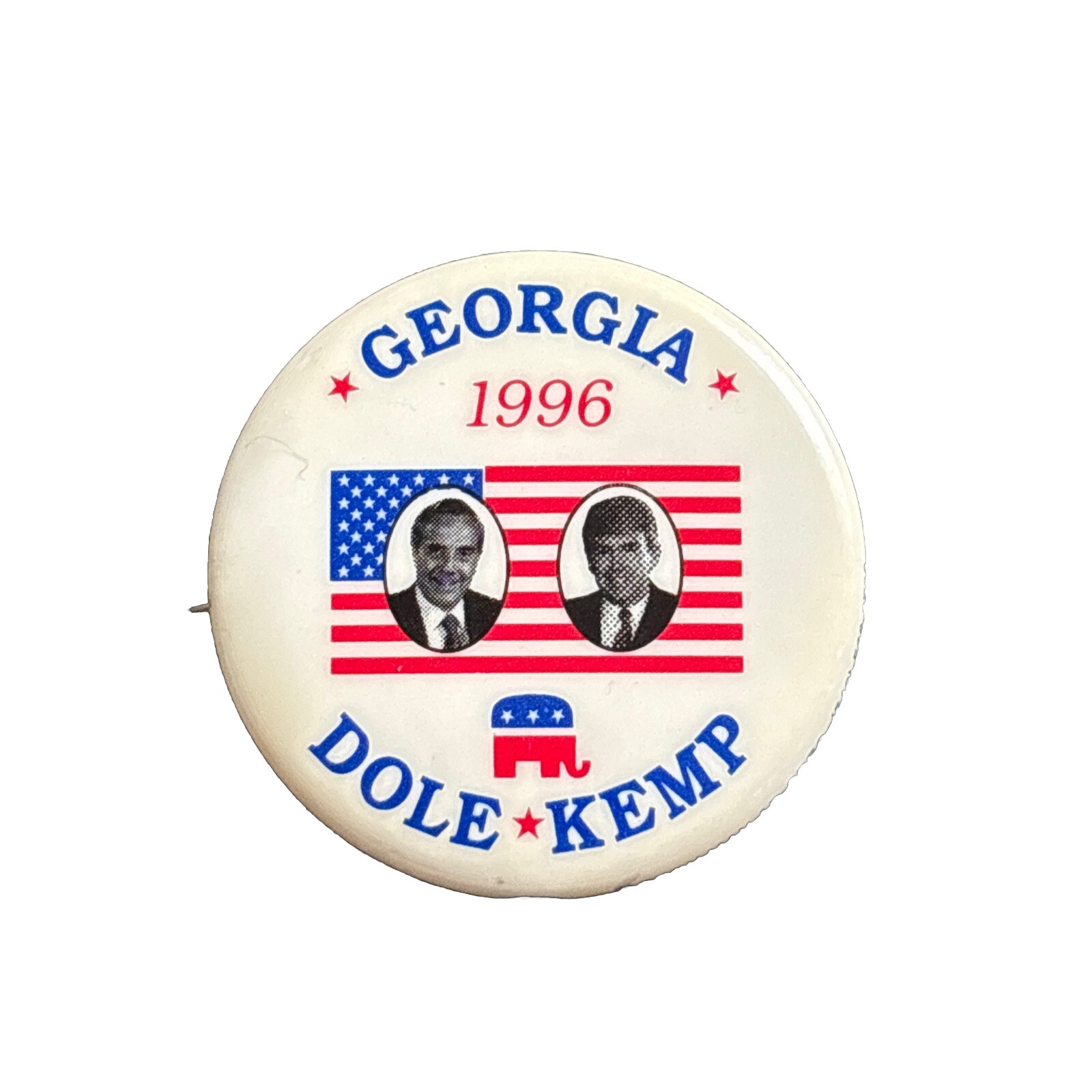 1996 Bob Dole for President Georgia 50 State Pin 1.5″ Button Jack Kemp Pinback