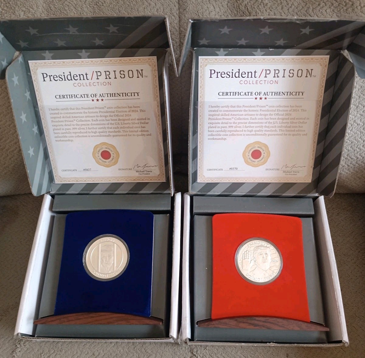 President or Prison Collection 2024 Trump Biden Commemorative Coin Set /55