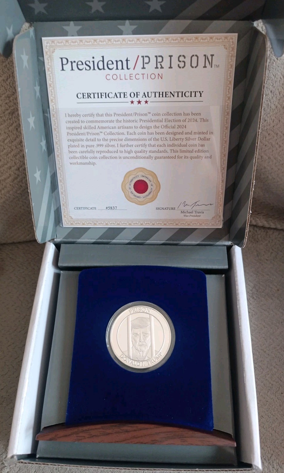 President or Prison Collection 2024 Trump Biden Commemorative Coin Set /55