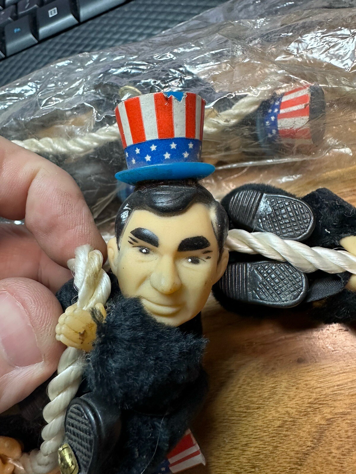 VINTAGE 1988 George HW Bush Michael Dukakis Presidential Clip on Dolls NOS 10pcs