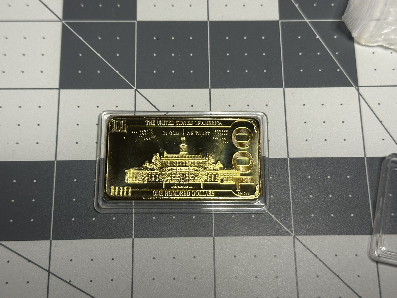 President Trump 24kt Gold Bullion $100 Dollar Bill Gold Plated Bar Bullion