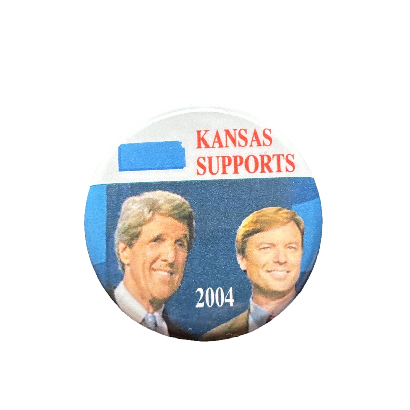 2004 John Kerry for President Kansas 50 State Pin 1.75″ Button Edwards