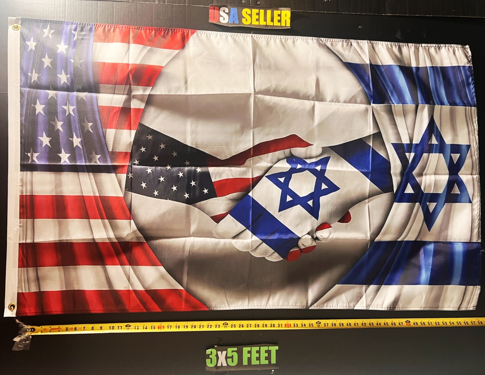 Jewish Israel Flag FREE USA SHIP American Freedom Trump Man Cave USA Sign 3×5′