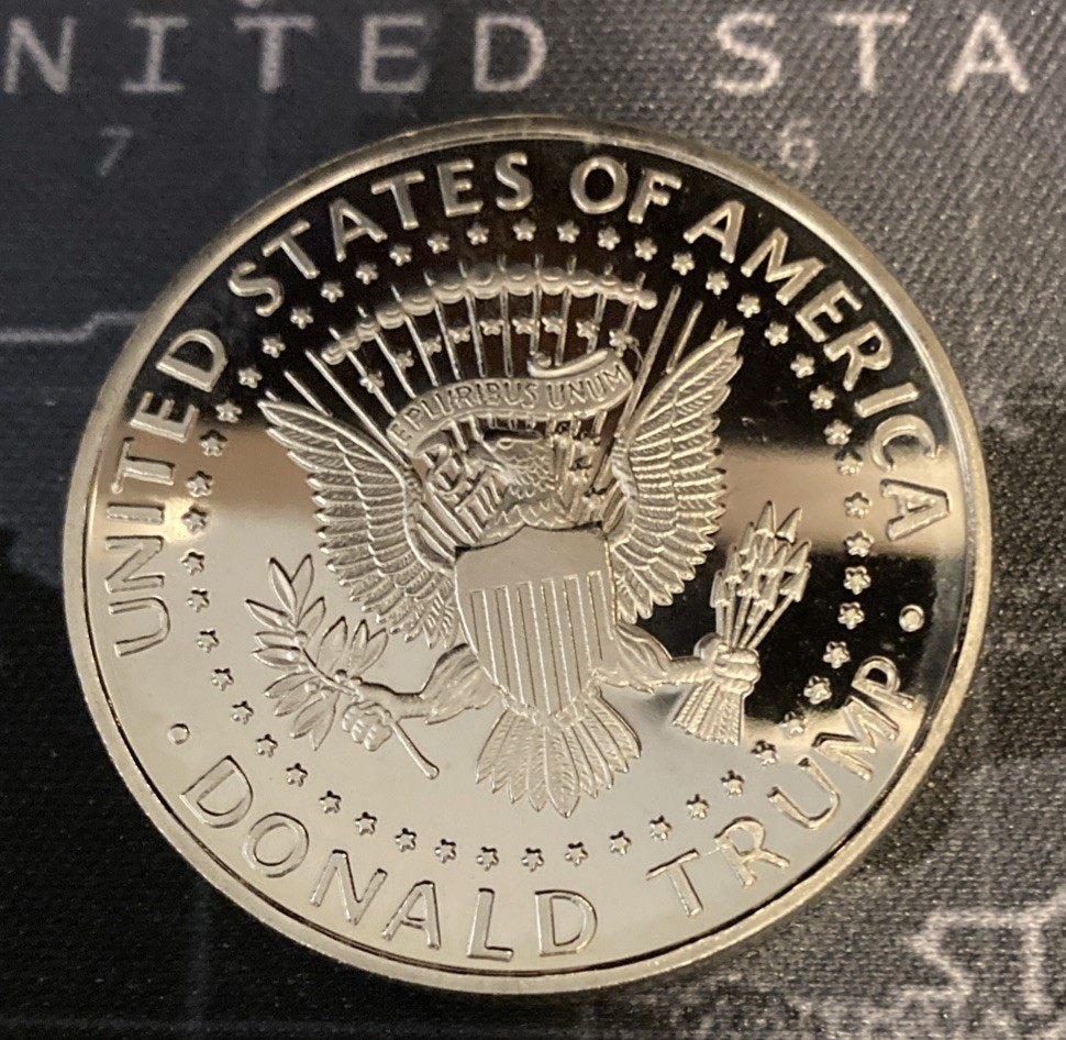 2020 Donald Trump Silver Plated Challenge Coin MAGA – US Seller
