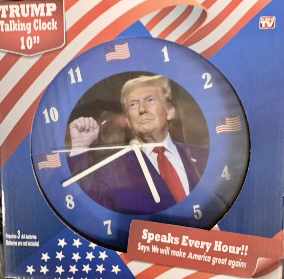 Trump Talking Clock 10″ Speaks Each Hour ‘We Will Make America Great Again!’