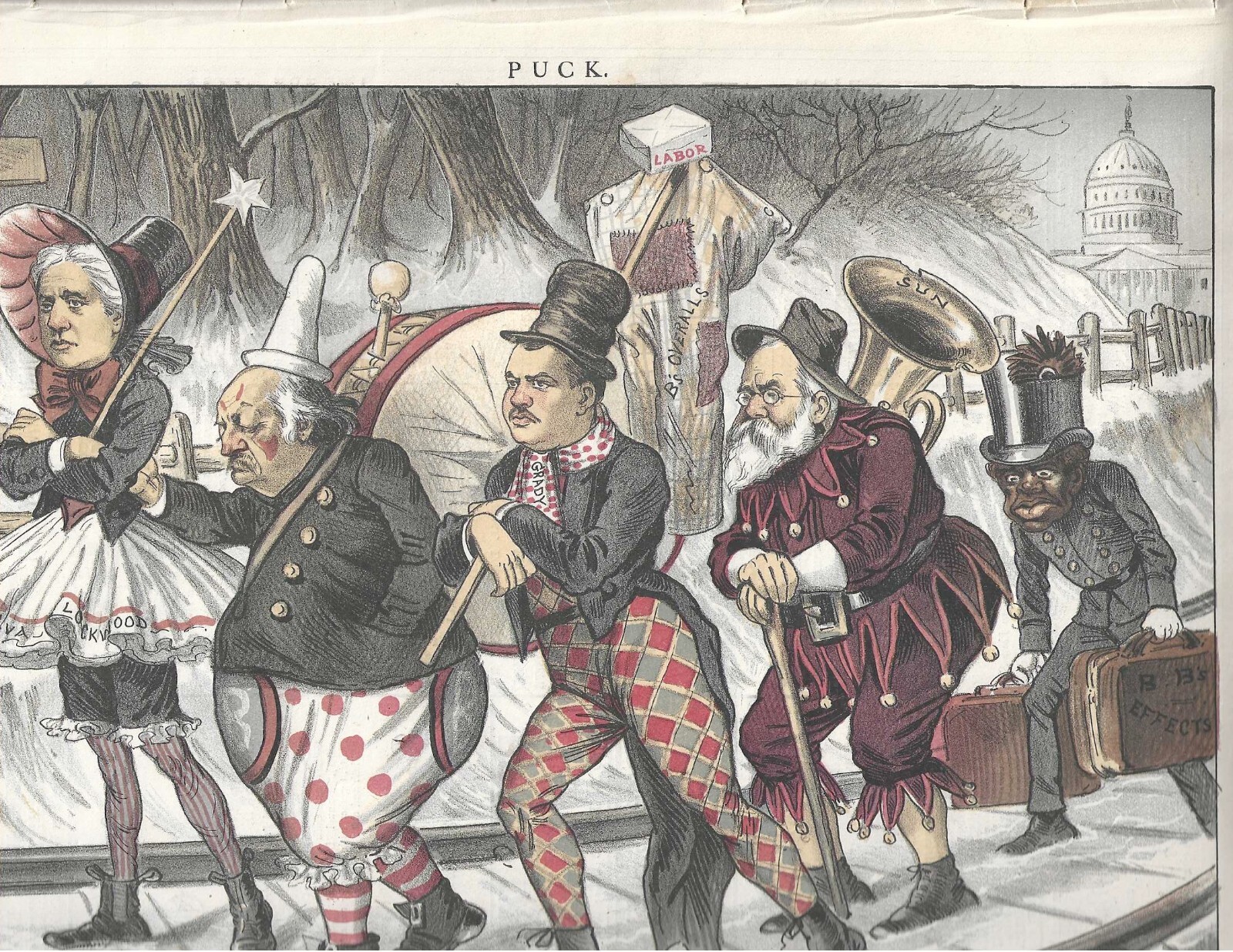 Presidential Candidate Belva Lockwood Lampooned In Puck Magazine Color Cartoon