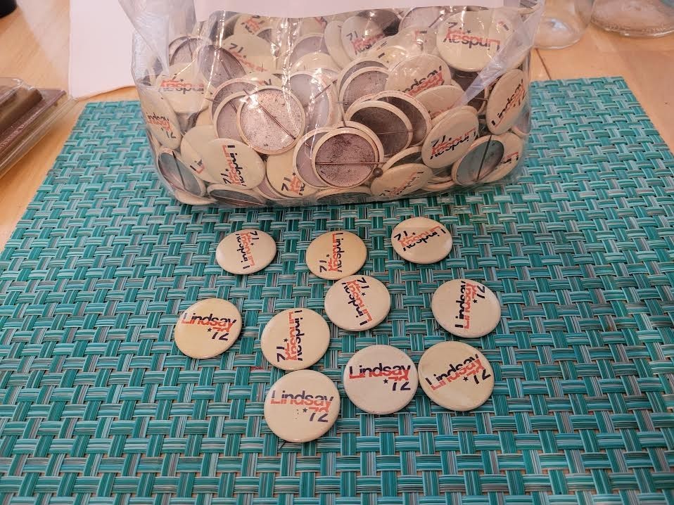 Lindsay 72 Dem Runoffs With George Wallace Buttons Political Buttons