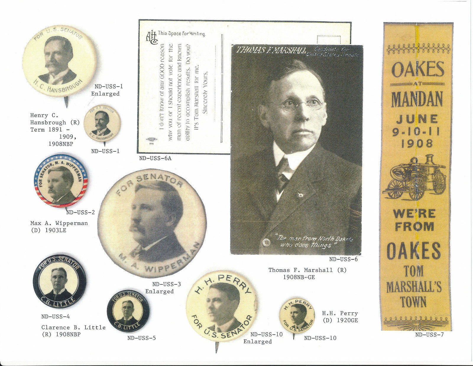 Political Campaign Items Idaho-Montana-N.Dakota-S.Dakota-Wyoming 256 page book