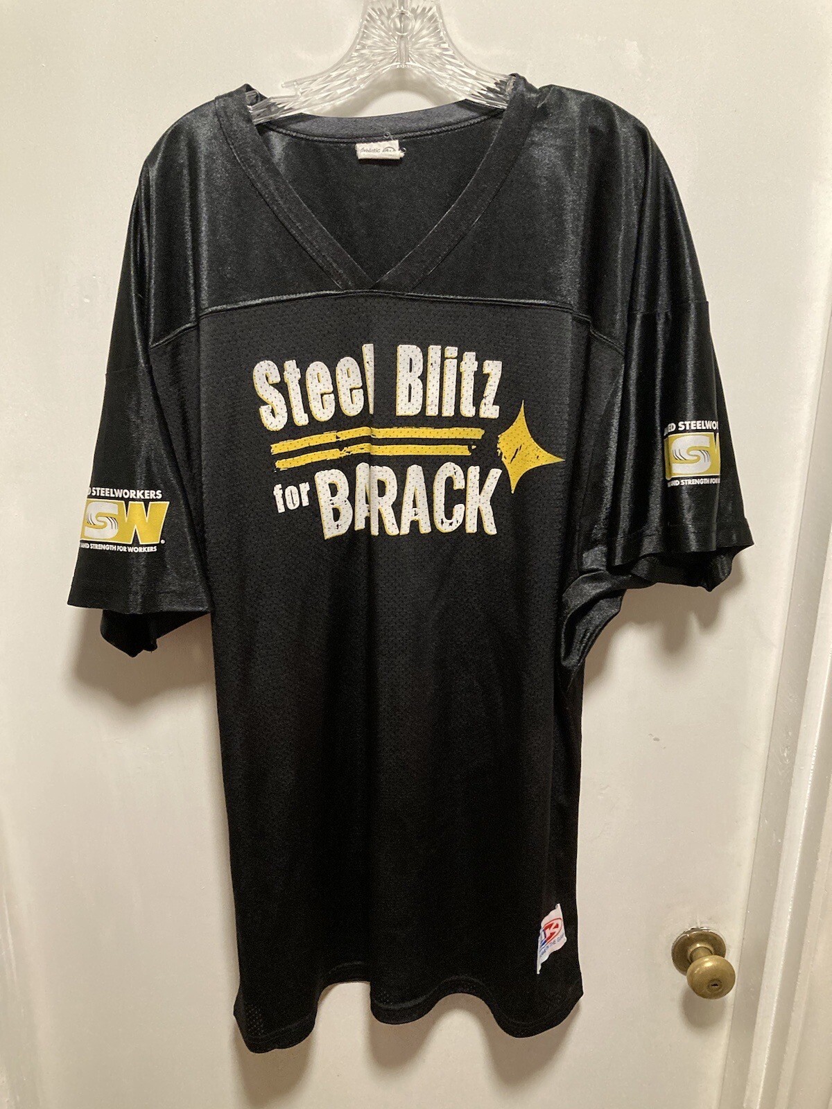 Vintage 2012 Football Jersey STEEL BLITZ FOR BARACK Obama #12 Adult XL