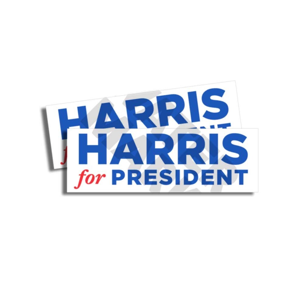 HARRIS for President Sticker 2024 CAMPAIGN BUMPER STICKER 9X3 2 PACK