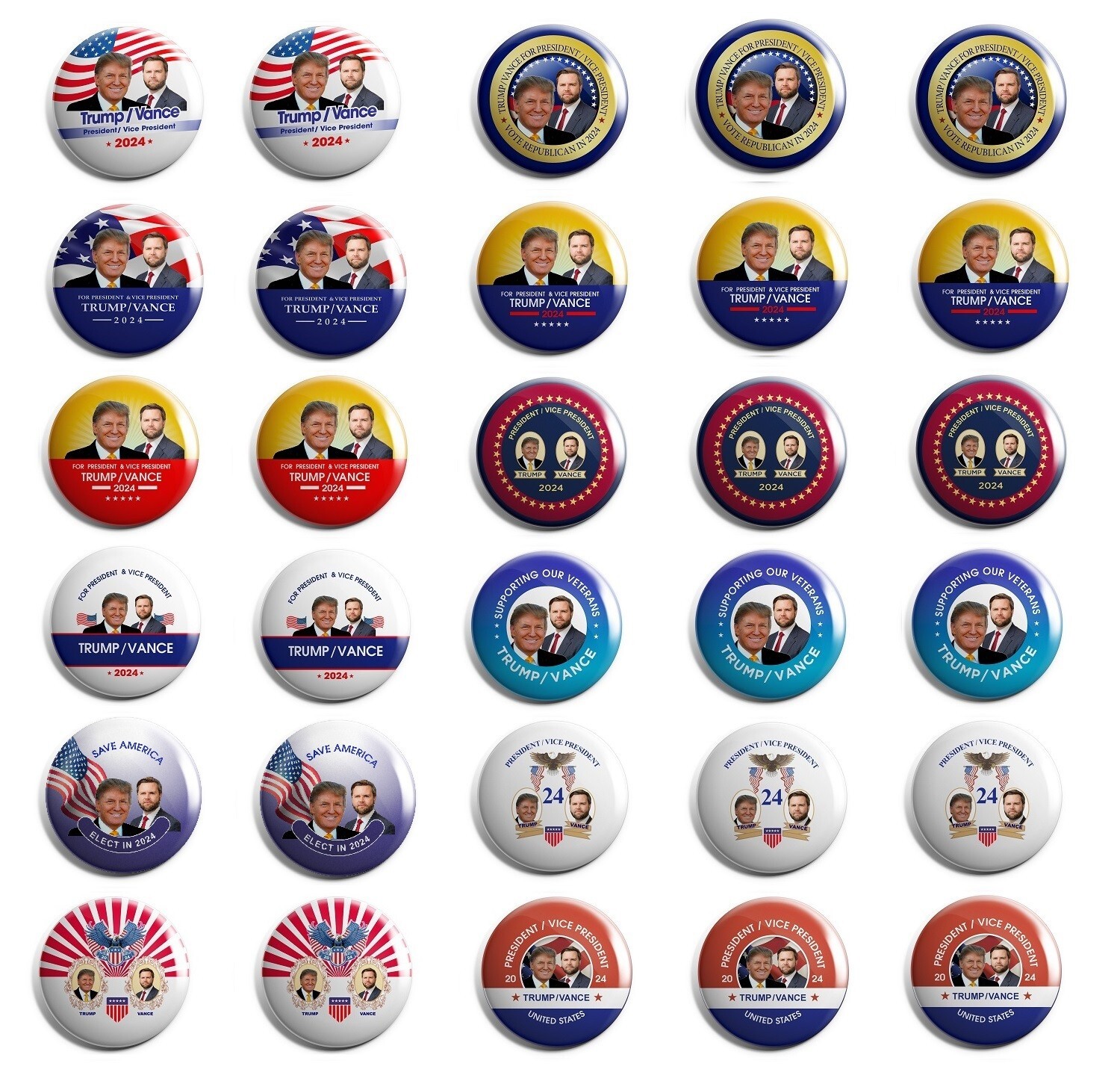 Donald Trump / J.D. Vance 2024 Images Variety 30-Pack (TV-30VAR-ALL)