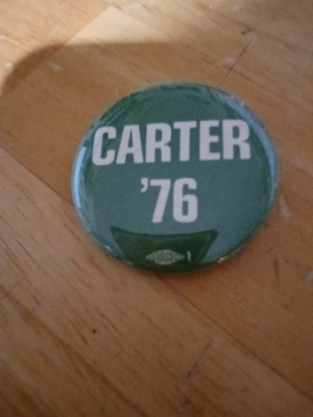 President Jimmy Carter Presidential Campaign Button from 1976 1.75″ Green