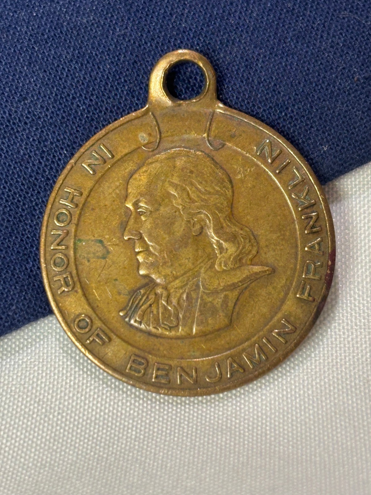Vtg Franklin Institute of PA FOB Promoting Mechanic Arts Benjamin Franklin